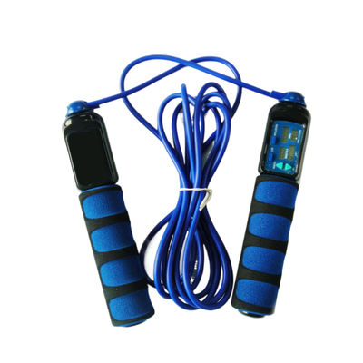 Fitness Springtouw Custom Kleur Logo Zwart Donkerblauw Springtouw Elektronisch Oefening Springtouw OK-168