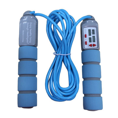 Fitness springtouw 20 kg PVC springtouw voor fitnesstraining met PP-handvat OK-168 Baby Blauwe kleur Skiptouw