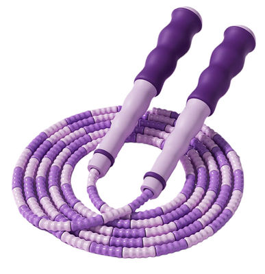 Paarse kleur Fitness Springtouw zachte kraal springtouw voor kinderen