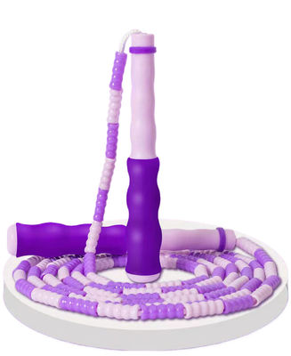 Paarse kleur Fitness Springtouw zachte kraal springtouw voor kinderen