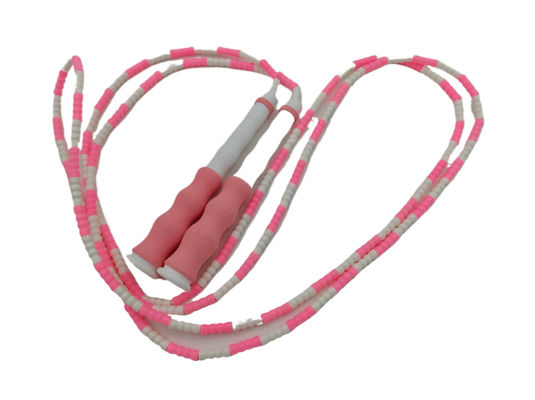 Pink Plastic Handle Fitness Springtouw Eenvoudig Ontwerp Kinderen Springtouw