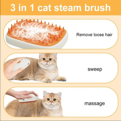 Groothandel 3 in 1 Huisdier Electric Cat Dog Stoomborstel Verzorging Kam Met Electric Spray Anti Flying Floating Cat Stoom Brus