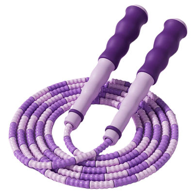 Sprongtouw Zacht perled nylon touw met verstelbare lengte en golvende handgrepen Ontworpen voor matige lichaamsbeweging en Kids Fitness Springtouw