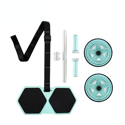 Multifunctionele Ab Roller Wielset met Kniemat en Weerstandsband voor Core Training Thuis en Full Body Workout