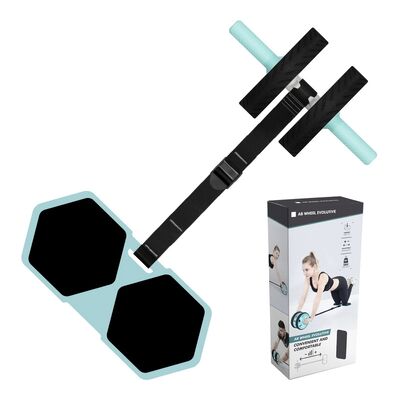 Home Fitness Ab Roller Kit met niet-slip-wielen en verstelbare riem voor buik en kern kracht training