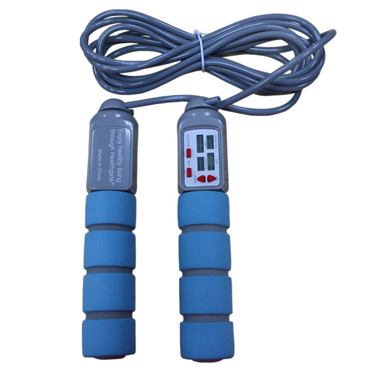 Fitness Springtouw ABS Handle Gewichtsverlies Springtouw Voor Thuis Fitness Loop Counter Tot 9999 OK-168 Blauw