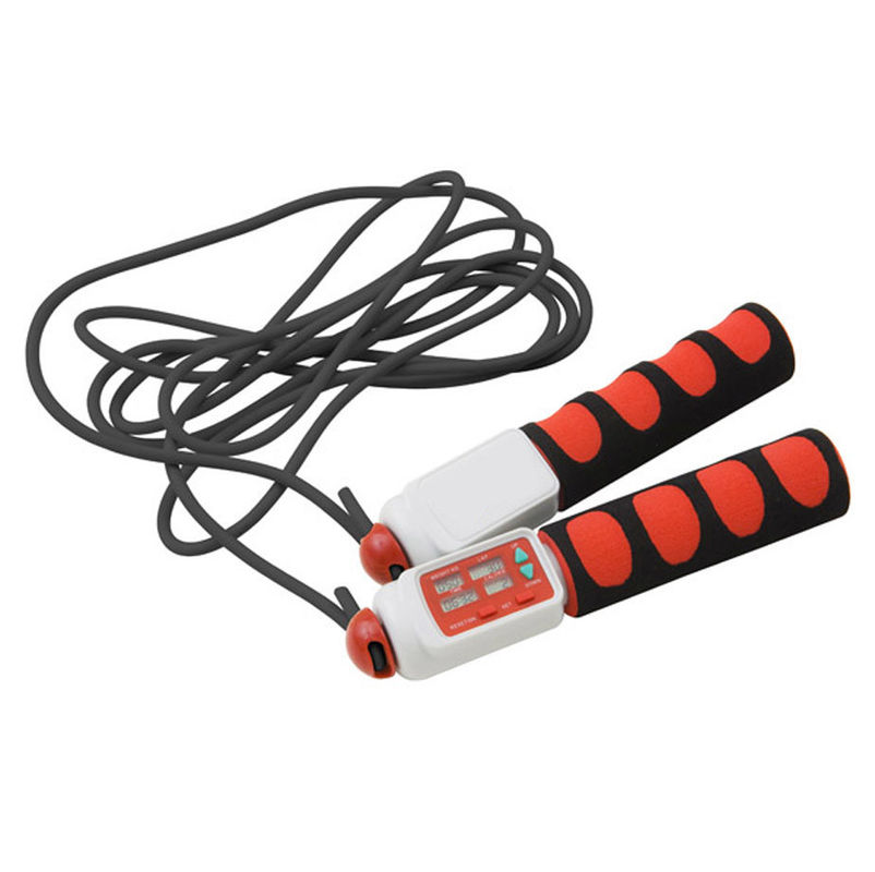 Fitness springtouw Verstelbaar PVC-draad Gewichte springtouw met aangepast kleurlogo en schuim ABS-handvat