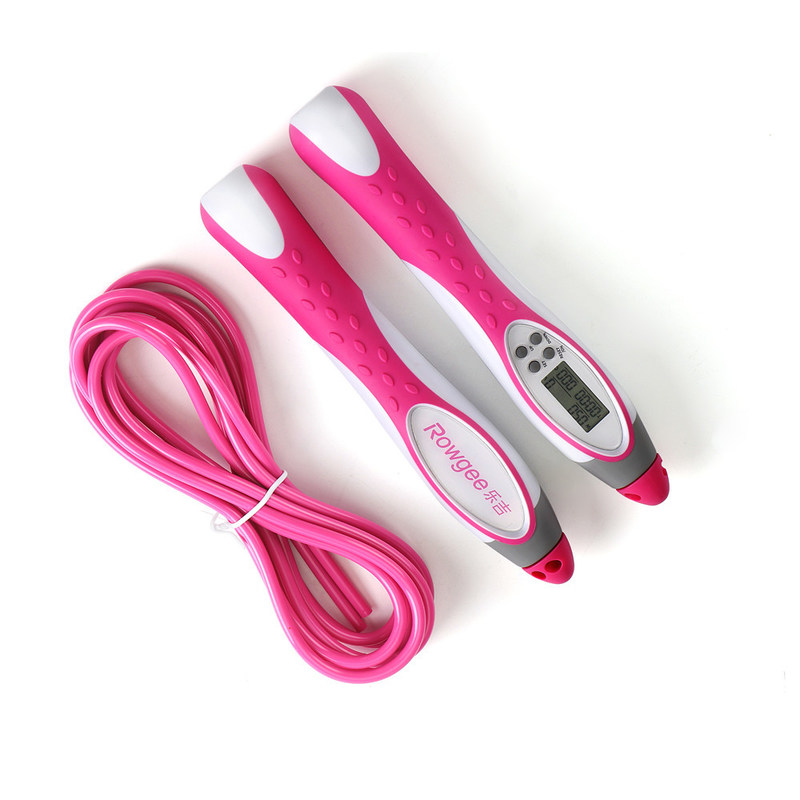 Digitale springtouw tangle-free zacht kralen touw met comfortabel golvend handvat en verstelbare lengte voor fitnessactiviteiten Verzendkosten