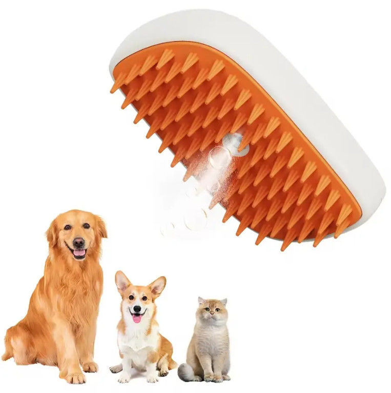 Groothandel 3 in 1 Huisdier Electric Cat Dog Stoomborstel Verzorging Kam Met Electric Spray Anti Flying Floating Cat Stoom Brus
