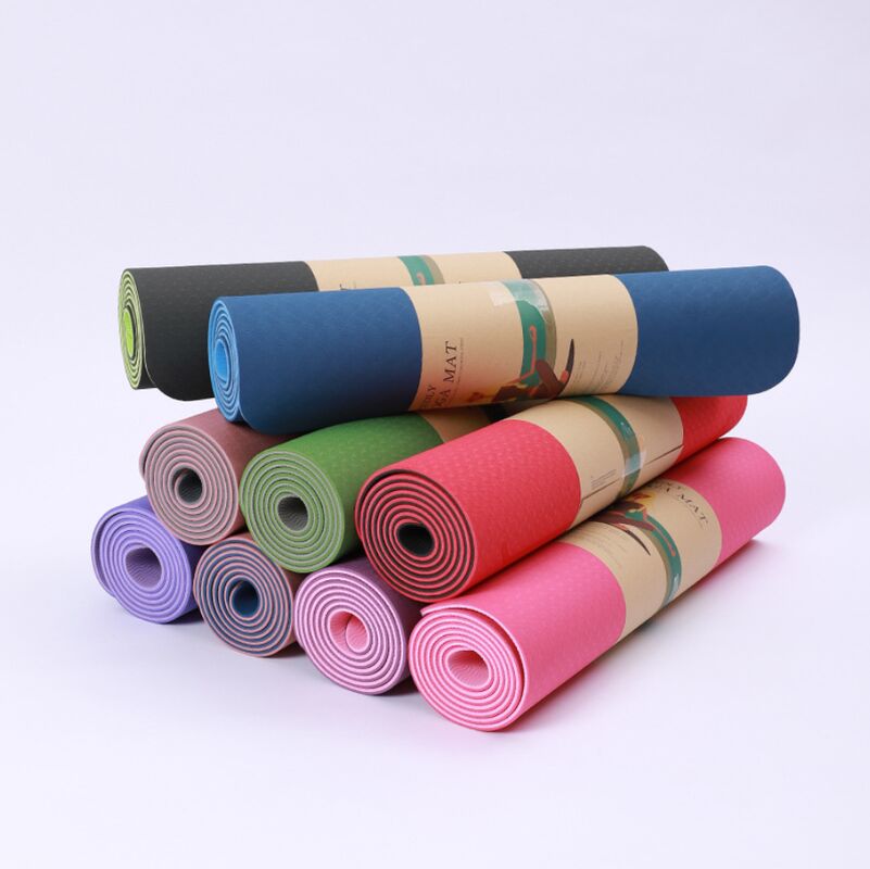 Ultra lichtgewicht en draagbare TPE yoga mat voor thuis studio en op de weg oefenen